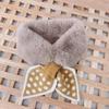 Explosiones Lindo Conjunto de Cuello de Felpa Tejido de Lunares a Juego de Colores para Niños Otoño e Invierno Bufanda Cálida Esponjosa de Lunares para Niños y Niñas