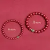 Pulsera de cinabrio, de una sola hebra con cuentas de jade, para mujer, adecuada para el año de nacimiento, cinabrio púrpura de bajo contenido, suministro al por mayor y para transmisión en vivo