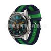 Para HUAWEI HUAWEI Watch GT/GT2 correa de nailon a rayas tejida correa de reloj lona correa de reloj