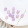 Cuentas redondas de ágata de cristal con agujero recto japonés, cuentas planas sueltas, joyería hecha a mano, pulsera, collar, accesorios con cuentas, material