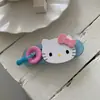 Pinza para el Cabello con Botón de Gato Kt Fresca y Linda Pinza de Pato para Niñas, Pinza para Moño en la Parte Trasera de la Cabeza, Media Coleta, Accesorio para el Cabello