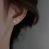 Pendientes Asimétricos en Forma de Corazón Creativos Ins Pendientes de Zirconia en Forma de Corazón para el Trabajo Pendientes Divertidos de Amor Ángel y Demonio