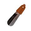Fornecimento de aço inoxidável portátil pequeno shoehorn sapatos de couro curto Shoe Lift Shoe Acessórios