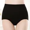 Pantalones Cortos Triángulo para Mujer de Cintura Alta de Color Sólido, Moldeadores de Abdomen, Levanta Glúteos, Simples, Ajustados, Antibacterianos, Talla Grande, Ropa Interior para Mujer
