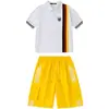 Roupas de Street Dance Infantil Hip-Hop Marca Tendência Meninos e Meninas Roupas de Performance de Verão Camisa Polo Shorts Conjunto de Roupa de Performance