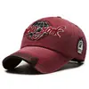 Gorra de Béisbol para Hombres y Mujeres, Protección Solar para Todas las Estaciones, Bordado de Letras Hip-Hop, Estilo Coreano de Moda, Mezclilla Lavada