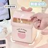 Mini Papelera de Dibujos Animados de Aspecto Elegante Cubo de Almacenamiento de Escritorio Papelera para Bolígrafos de Papelería con Forma de Casa Pequeña Cubo de Almacenamiento para Brochas de Maquillaje