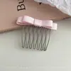 Pinza para el Cabello con Peine de Inserto Invertido y Lazo de Satén para Mujeres Peinado de Flequillo Simple Cabello Rebelde Pinza para el Cabello Peinado de Princesa Pinza de Peine de Inserto para la Frente