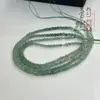 Cristal de Fresa Verde Degradado Natural Facetado Semi-Terminado Pulsera DIY Collar Clavícula Joyería Accesorios de Cuentas Sueltas Cuentas