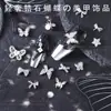 Joyería para Uñas Artísticas Japonesas Nueva Plata Circonita Serie Flash Bow Colgante de Corazón Lazo de Cinta