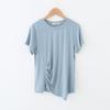 Nueva Camiseta de Modal de Manga Corta para Mujer de Principios de Otoño, Top Elegante y Versátil para Ropa Exterior