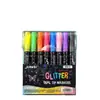 Caneta Marcadora Acrílica Glitter Nova de Cabeça Única para Crianças, Ponta Grossa Macia, Não Desbota, Caneta Brilhante Perolada