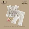 Tao Guoer 2026 Novo Estilo de Verão Conjunto para Meninas Camisa de Boneca e Leggings Bebê Menina Verão Conjunto de Duas Peças