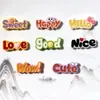 Accesorios de resina con letras inglesas de colores, pegamento de crema para manualidades para fundas de teléfono, imanes para refrigerador y dijes para zapatos