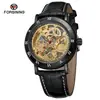 Nuevo Reloj Mecánico Automático Forsining para Hombre, Casual Europeo y Americano, Tallado Vintage Hueco