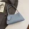 Bolsa de ombro feminina da moda para axila, nova bolsa de ombro com padrão trançado, bolsa de mão para axila de moda e estilosa para o dia a dia