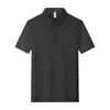 Camisa Polo de Seda Helada de Verano sin Costuras Cuello Camisero Personalizable Ropa de Trabajo para Hombres y Mujeres Solapa Mangas Cortas Logo Bordado