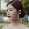 Déjame Deslumbrar Pendientes de Borla de Zafiro Estilo Mismo de Zhao Lusi para Mujer, Lujo Accesible Pendientes de Moda de Diseño de Alta Gama y Pendientes
