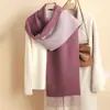 Novo Estilo 2026 Cachecol Liso de Lã Dupla Face para Mulheres, Cachecol Quente de Inverno em 30 Cores, Cachecol de Lã da Mongólia Interior, Cachecol Personalizado