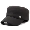Gorra Plana para Hombre en Invierno, Engrosada para Prevenir el Frío, Informal para Hombres de Mediana Edad y Mayores Primavera y Otoño Cálida para Orejas Gorra de Visera para Mayores