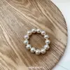 Cuerda para el pelo con perlas estilo coreano retro, bonita y elegante, para niña, anillo para el pelo, bola para cola de caballo, accesorios para el cabello