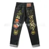 Jeans Lavados Retro Americanos Estilo Hip-Hop Callejero Estampados Pantalones de Pierna Recta 2026 Primavera y Otoño Nuevo Estilo Transfronterizo