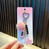 Llavero de Estrella de Cinco Puntas con Estampado de Leopardo Peludo Adorno Colgante para Bolso Lindo Cuerda para Colgar en el Teléfono Regalo Pequeño Venta al por Mayor