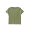 Suéter de lana EVERTRUE para mujer, nuevo de primavera, cuello redondo, holgado, color liso, jersey, manga corta, top 95335