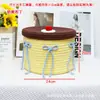 Cubo de la Fortuna para Sala de Estar, Cuenco del Tesoro, Cesta de Almacenamiento de Ropa para Dormitorio Tejida con Cuerda de Algodón, Cesta Redonda para Almacenamiento de Juguetes, Almacenamiento Decorativo
