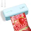 Máquina selladora recargable para conservación de alimentos, mini máquina selladora y abridora de bolsas de snacks tipo prensa para cocina