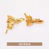 Broche Metálico de Peixe Dourado Corsage Vintage Fashionável Fecho Acessório para Roupa Pino Antiderrapante