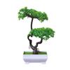 Planta de Simulación Bonsái Pino de Bienvenida Árboles Pequeños Maceta Interior Plantación Verde Flores Falsas de Escritorio Adornos Decoraciones para el Hogar