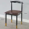 Silla de Comedor Nórdica Modelo Nuevo 2025 Juego de Mesa y Sillas de Comedor para Uso en el Hogar, Silla con Respaldo, Taburete de Estudio, Silla de Madera Sintética, Silla de Arte en Hierro Tipo Cuerno