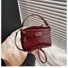 Bolso de Textura de Alta Gama para Mujer, Nuevo Bolso de Hombro Niche Retro con Hebilla Metálica, Bolso Cruzado Versátil y Sencillo para Desplazamientos