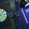 Relógios Masculinos em Estoque Atacado Transfronteiriço Decorativos de Mostrador Grande Luz Azul Esportivo Quartzo Silicone para Homens com Sensação de Alto Padrão