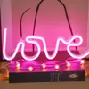 Luz de Neon LED Lâmpada em Formato de Coração Festa Criativa Aniversário Decoração de Feriado Dia dos Namorados Decoração de Quarto Luz de Neon