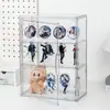 Caja de exhibición de acrílico, soporte de acrílico para mercancía, estante de exhibición, caja de almacenamiento transparente de escritorio, vitrina para figuras, gabinete a prueba de polvo