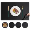 Manteles Individuales de Cuero Estilo Ins Nórdico, Manteles de Mesa Resistentes al Calor, Manteles Aislantes para Mesa de Comedor, Posavasos para Tazones, Manteles de Platos de Comedor de Alta Gama, Posavasos para Tazas de Té
