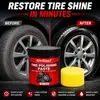 Pasta Pulidora de Llantas Kineshinex, Pasta de Cuidado para Negro y Restauración de Llantas de Coche, A prueba de Polvo, A prueba de Suciedad, Mantenimiento Duradero