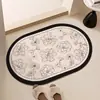 Antideslizante Absorbente de Agua para Inodoro Puerta Fuerte Baño Barro de Diatomeas Alfombrilla de Piso para Baño Baño Secado Rápido Esterilla para Pies Alfombra Baño