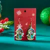 Pendientes Navideños Transfronterizos Europeos y Americanos con Nuevo Patrón, Personalizados, Sencillos, Festivos y Lindos, Pendientes de Fiesta de Acrílico Simulado para Mujer