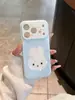 Funda de Teléfono de Conejo Azul de Dibujos Animados Aplicable iPhone17ProMax 16/15Plus Linda Manzana 14Pro