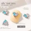Celebridad de Internet Lava Amor Arte de Uñas Diamante Super Brillante Combinación de Colores Corazón Hielo Transparente Circonita Corazón de Melocotón Diamante para Uñas Adorno Venta al por Mayor