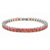 Pulsera de circonita de lujo ligero transfronteriza europea y americana para mujer, popular, versátil y única, pulsera de tenis de fila única colorida de alta gama