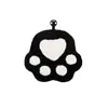 Cojín para asiento de coche de felpa negra con forma de garra de gato, cojín de asiento cálido de invierno para coche, universal para las cuatro estaciones, cómodo cojín para asiento de coche