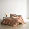 Modelo Nuevo 2026 Sencillo Color Sólido Doble Color 60 Piezas Tencel de Lenzing Austriaco Juego de Cama de Cuatro Piezas