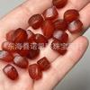 Contas de barril torcidas de ágata vermelha de material antigo embrulhadas em pasta natural da região de Xizang para brincar de texto DIY, contas de Buda, acessórios de joalheria, corrente para celular