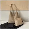 Bolsa Retro de Comercio Exterior de Gran Capacidad para Madre e Hijo Nueva Bolsa Tote Casual Simple para Mujer Bolsa de Hombro Única Popular de Nicho