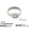 Anillo Abierto Geométrico Hueco de Acero Inoxidable Set, Diseño Compacto Estilo Francés, Anillo de Dedo Bestseller Transfronterizo, Estilo Minimalista Fresco