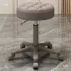 Taburete de belleza con ruedas, taburete de silla de salón de belleza para técnico de uñas, silla de trabajo grande con ruedas de altura ajustable retráctil
